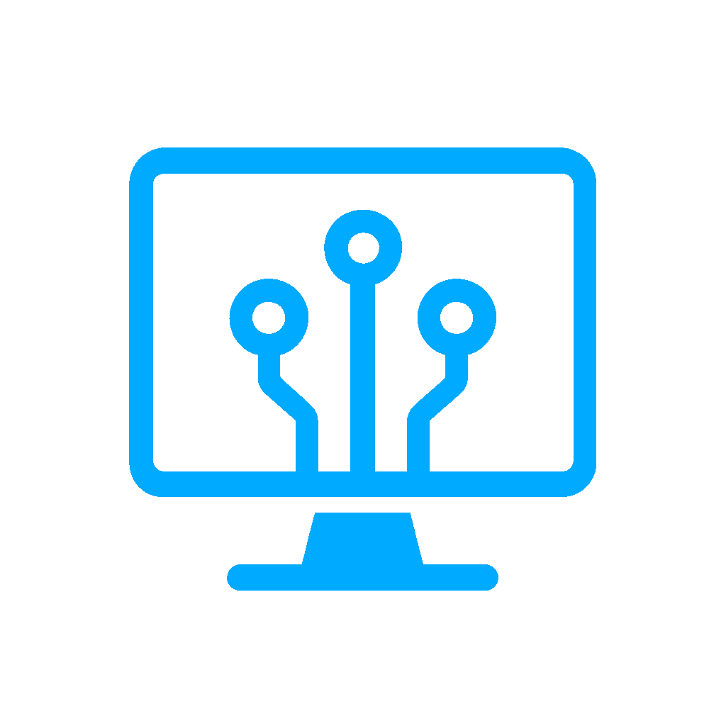 Computer Info Bits Icon Logo with Transparent Background